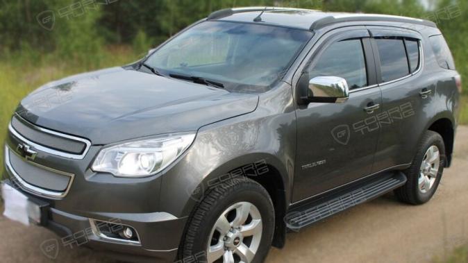 Дефлекторы окон (ветровики) Chevrolet Trailblazer 2012 "EuroStandard" (Шевролет Триаблайзер) Кобра Тюнинг